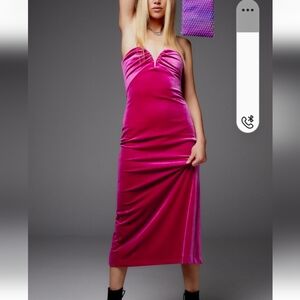 Zara velvet Midi dress